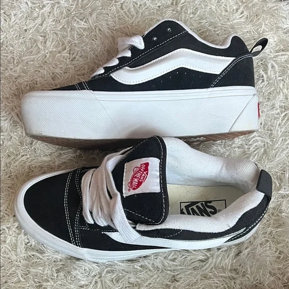 Vans KNU SKOOL Black and White platform - Picture 2 of 3